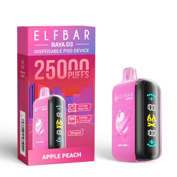Elf Bar Raya D3 Apple peach – 25000 - Vape Shop Faridabad