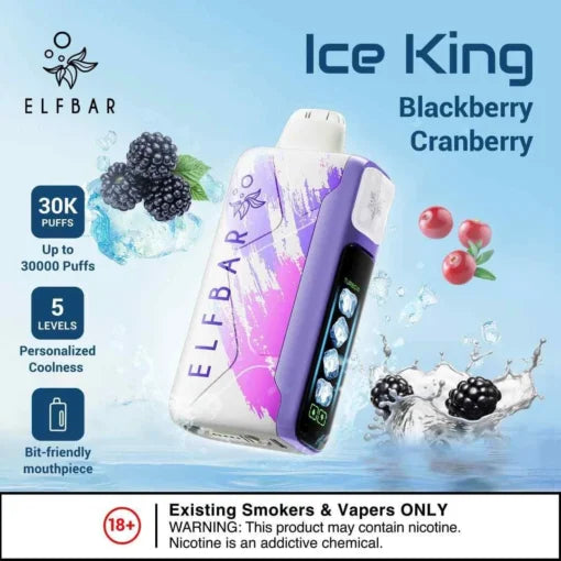 Elf Bar Ice King – Blackberry Cranberry – 30K - Vape Shop Faridabad