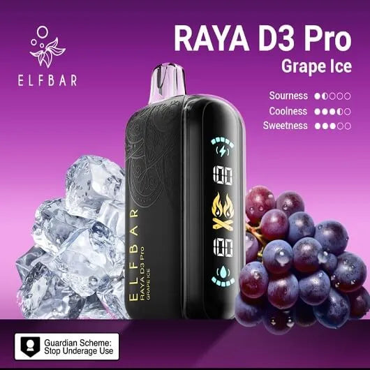 Elf bar Raya d3 pro -30k Grape ice - Vape Shop Faridabad